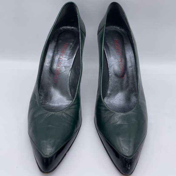 Vintage Charles Jourdan Dark Green Pumps - Picture 3 of 11